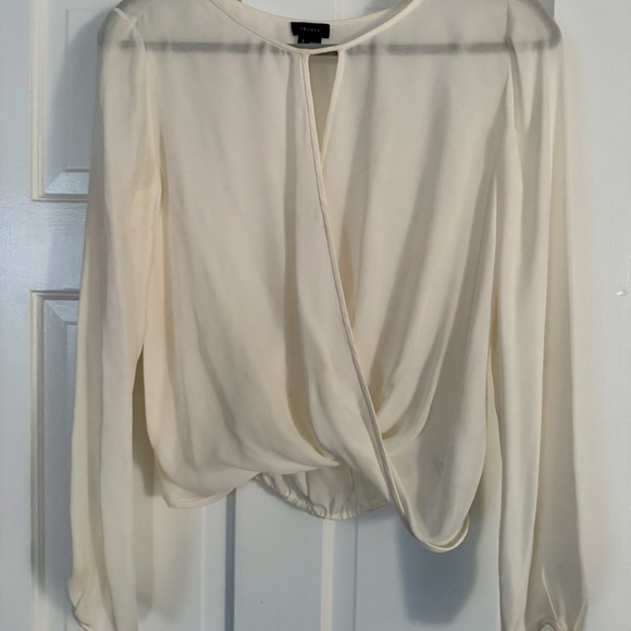 Theory Cream Wrap Blouse - Picture 1 of 6